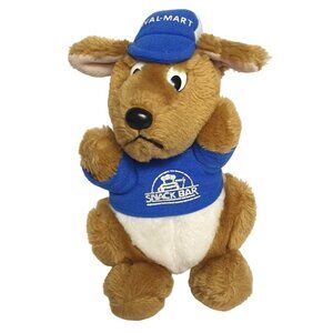 VTG Walmart Snack Bar Kangaroo 9" Plush Toy 1990s Stuffed Animal Collectible